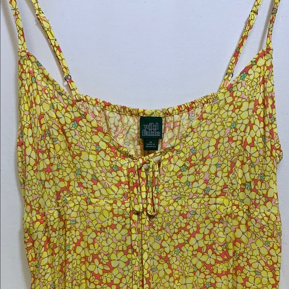 Wild Fable Yellow and Pink Floral Mini Sundress - Picture 3 of 8